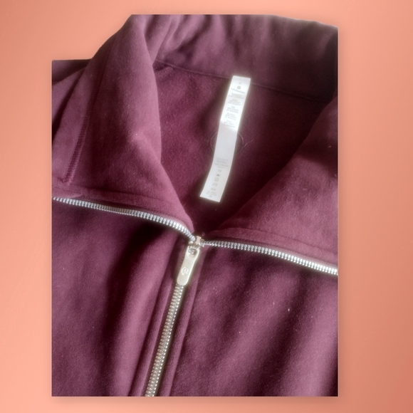 Lululemon Radiant Jacket II Cassis Cotton Fleece Size 6 - Picture 3 of 11